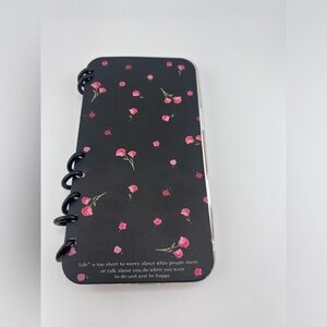 iPhone 16 Pro Max Case/Floral Notebook Style with Spiral Spine,Cute & Functional